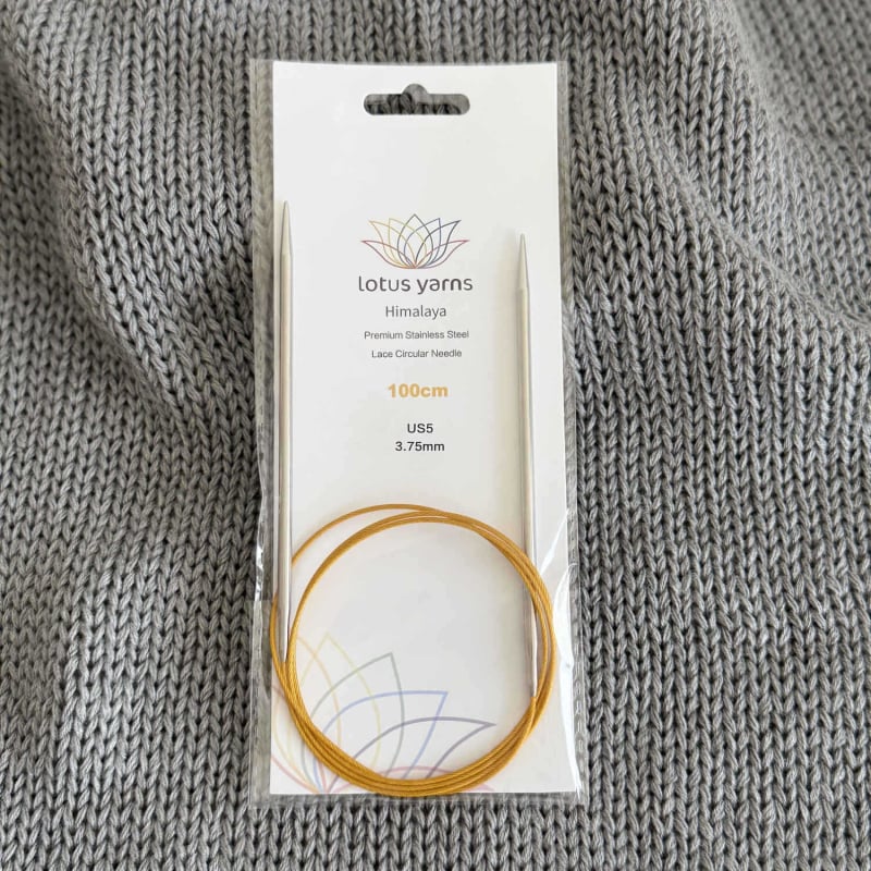 Кръгла фиксирана плетачна игла, неръждаема стомана, гладко плъзгане