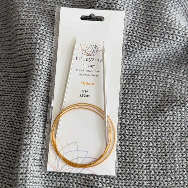 Кръгла фиксирана плетачна игла, неръждаема стомана, гладко плъзгане