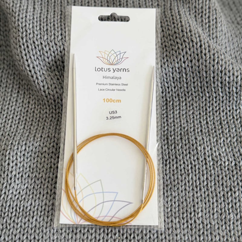 Кръгла фиксирана плетачна игла, неръждаема стомана, гладко плъзгане