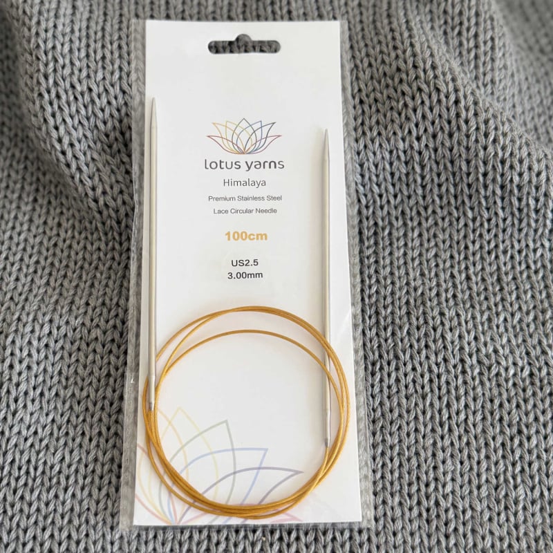 Кръгла фиксирана плетачна игла, неръждаема стомана, гладко плъзгане