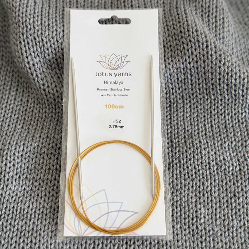 Кръгла фиксирана плетачна игла, неръждаема стомана, гладко плъзгане