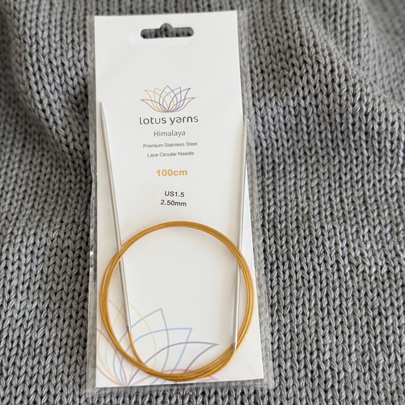 Кръгла фиксирана плетачна игла, неръждаема стомана, гладко плъзгане