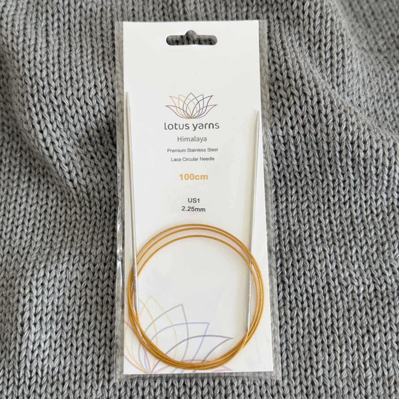 Кръгла фиксирана плетачна игла, неръждаема стомана, гладко плъзгане