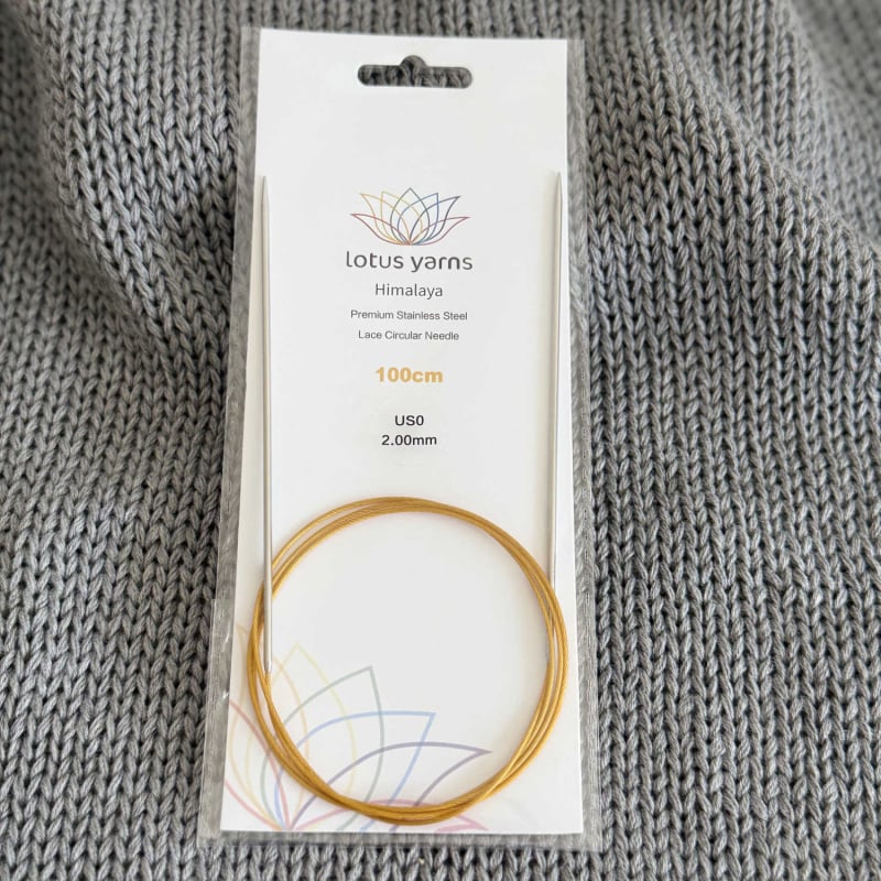 Кръгла фиксирана плетачна игла, неръждаема стомана, гладко плъзгане