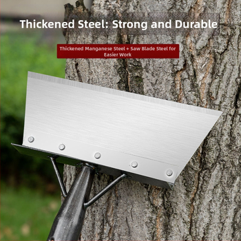 Sniego šluota iš mangano plieno su dantyta briauna – skirta sniego šalinimui, mėšlo tvarkymui ir buitinėms valymo darbams