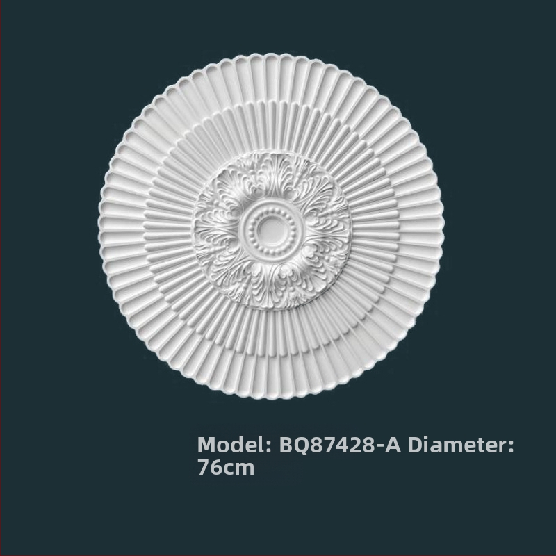 Πάνελ λαμπτήρα PU με κυκλικό δίσκο οροφής σε γαλλικό στυλ για ευρωπαϊκού τύπου πολυέλαιο (Υλικό: PU; Μοντέλο: BQ-XY-; Στυλ: ανάγλυφος, μινιμαλιστική σύγχρονη, ελαφριά πολυτέλεια)