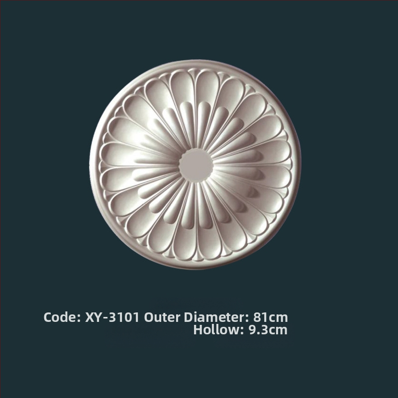 Πάνελ λαμπτήρα PU με κυκλικό δίσκο οροφής σε γαλλικό στυλ για ευρωπαϊκού τύπου πολυέλαιο (Υλικό: PU; Μοντέλο: BQ-XY-; Στυλ: ανάγλυφος, μινιμαλιστική σύγχρονη, ελαφριά πολυτέλεια)