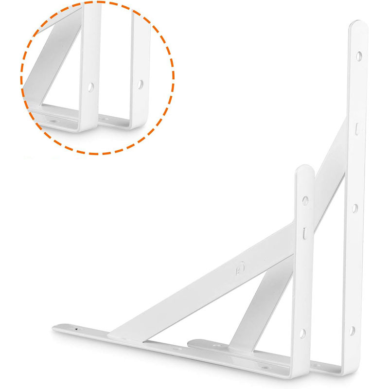 Железен тежкотоварен ъглов скоба за стенен монтаж на плаваща полица