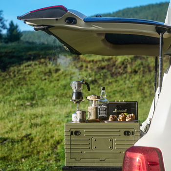 Κιβώτιο εσωτερικής αποθήκευσης αυτοκινήτου, 35L χωρητικότητα, πλαστικό, μοντέλο 7212, πτυσσόμενο με ρόδες, φορητό, ανθεκτικό στη σκόνη και στην υγρασία