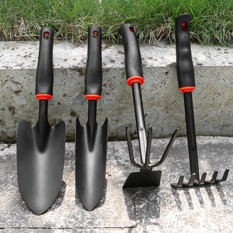 Kerti szerszámkészlet: vasból készült ásók, kis ásó, gereblye, kapálószerszám mezőgazdasági felhasználásra (Anyag: Vas; Márka: Consultation; Felhasználás: Mezőgazdaság)