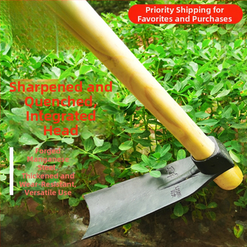 Sodo kaltas motyka plevelėms, daržovių augimui ir dirvos purninimui – kasimas ir purenimas