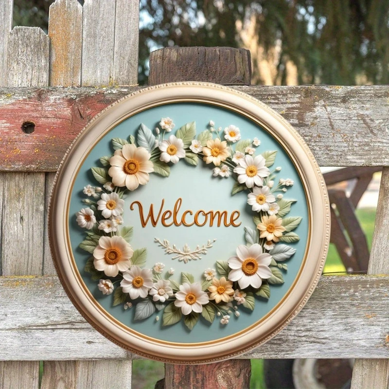 Διακοσμητικό κρεμαστό τοίχου από κράμα αλουμινίου με στοιχεία λουλουδιών, πίνακας νεκρής φύσης, εκτύπωση, προσαρμογή, χωρίς κάδρο