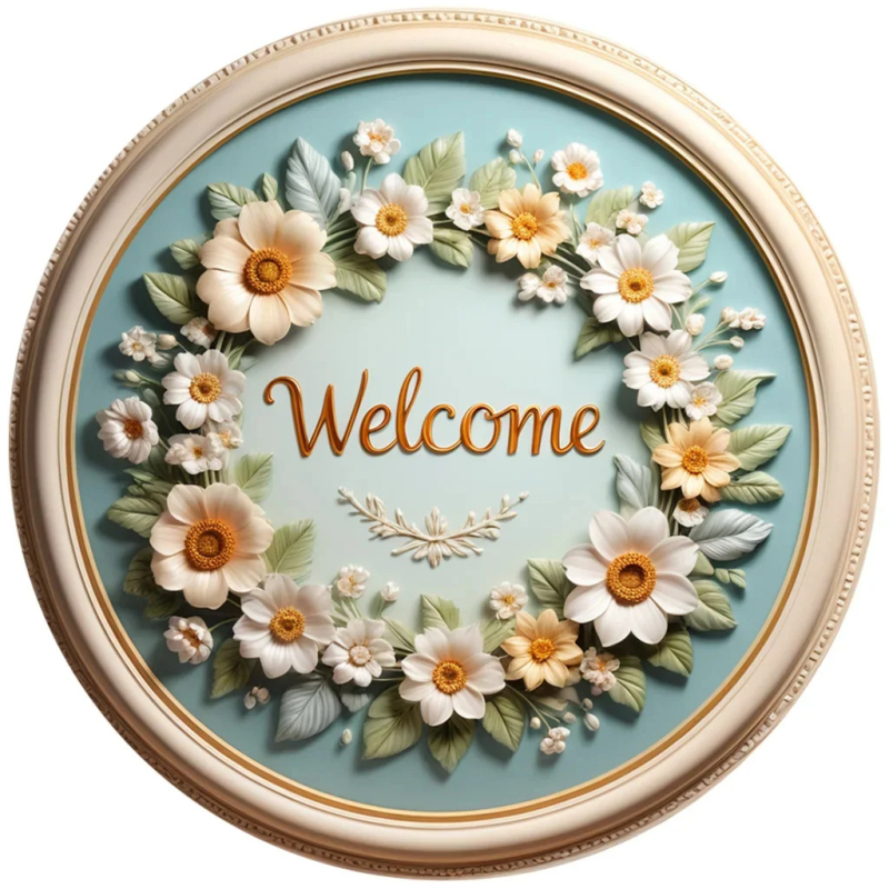 Διακοσμητικό κρεμαστό τοίχου από κράμα αλουμινίου με στοιχεία λουλουδιών, πίνακας νεκρής φύσης, εκτύπωση, προσαρμογή, χωρίς κάδρο