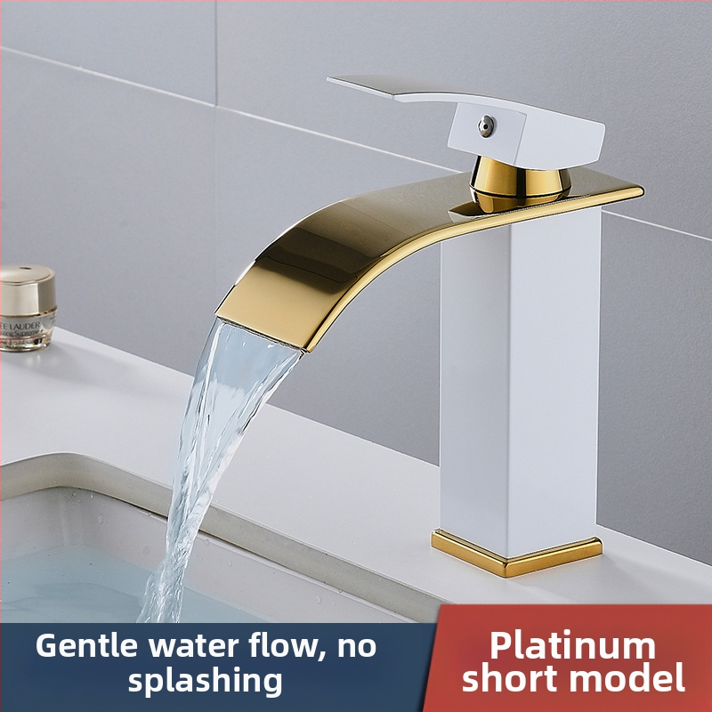 Maišymo praustuvo čiaupas, 304 nerūdijančio plieno, keraminis kasetinis vožtuvas, vieno skylės montavimas, 1/2`` įėjimas/išėjimas, darbinė temperatūra 0–90°C