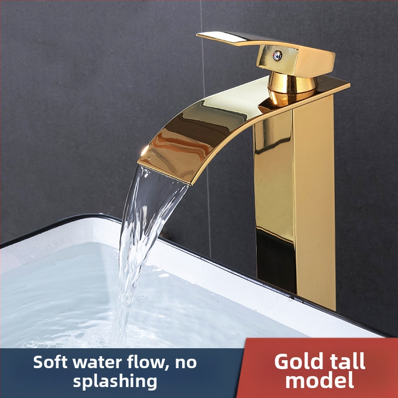 Maišymo praustuvo čiaupas, 304 nerūdijančio plieno, keraminis kasetinis vožtuvas, vieno skylės montavimas, 1/2`` įėjimas/išėjimas, darbinė temperatūra 0–90°C