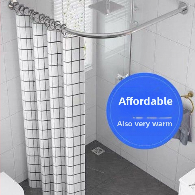 Súprava sprchovej tyče s ohybom, bez vŕtania, z nehrdzavejúcej ocele 201