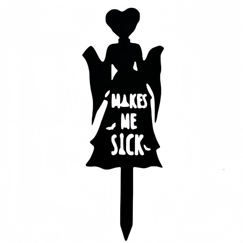 Geometriai alakú fém kertdekoráció Halloween témával: szellem, zombie és boszorkány