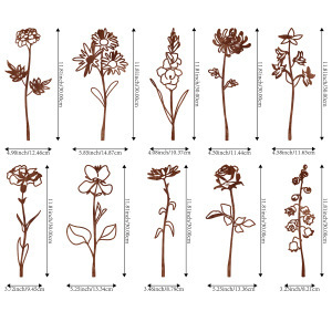 Metalinė sodo dekoracija - rūdinta amatų lauko skulptūra, Jingyang prekės ženklas, sodo fėja ant stiebo