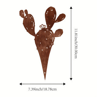 Metalinė sodo dekoracija - rūdinta amatų lauko skulptūra, Jingyang prekės ženklas, sodo fėja ant stiebo