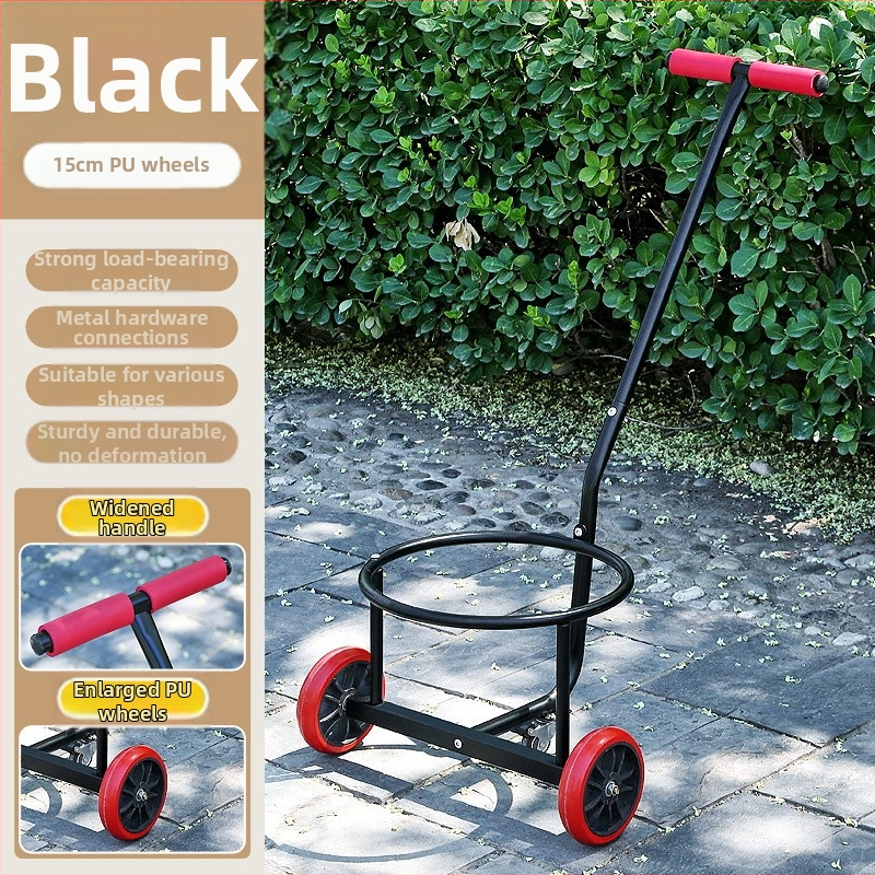 Сгъваема ръчно дърпана количка, преносна количка с дърпател за дом и работилница, многофункционална за пренасяне на вода, отпадъци и газови цилиндри
