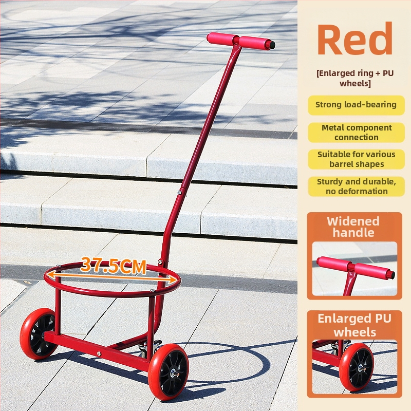 Saklupjama rokas vilkšanas rikšis, piemēroti mājai un darbnīcai, daudzfunkcionāla pārvadāšana ūdens kannām, atkritumiem un gāzes cilindriem