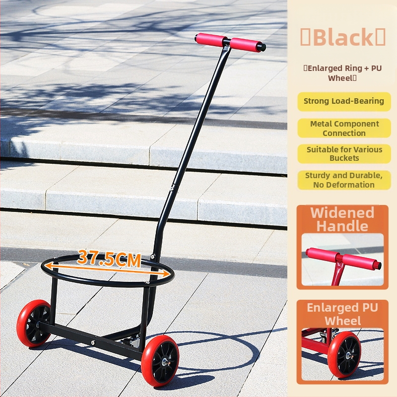 Saklupjama rokas vilkšanas rikšis, piemēroti mājai un darbnīcai, daudzfunkcionāla pārvadāšana ūdens kannām, atkritumiem un gāzes cilindriem