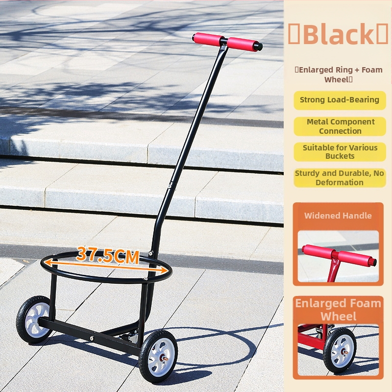 Saklupjama rokas vilkšanas rikšis, piemēroti mājai un darbnīcai, daudzfunkcionāla pārvadāšana ūdens kannām, atkritumiem un gāzes cilindriem