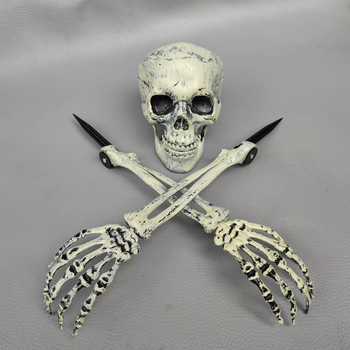 Αποκριά Halloween Τρόμου: ρεαλιστικό χέρι-βραχίονας για στοιχειωμένα σπίτια, σετ κρανίων για μπαρ και KTV