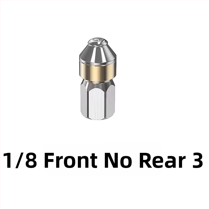 Nerūdijančio plieno aukšto slėgio purkštuvu kanalų valymui su 1/4 colio jungtimi ir 3/8 colio greita jungtimi, Independent prekės ženklas