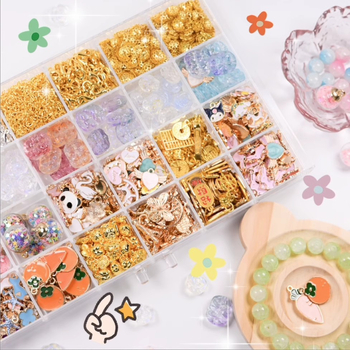 Διαφανές ακρυλικό κουτί αποθήκευσης χαντρών με πολλαπλά διαμερίσματα για ταξινόμηση (DIY υλικό) — χωρητικότητα 18 L