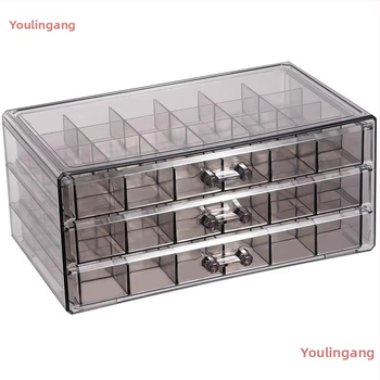 Διαφανές ακρυλικό κουτί αποθήκευσης χαντρών με πολλαπλά διαμερίσματα για ταξινόμηση (DIY υλικό) — χωρητικότητα 18 L