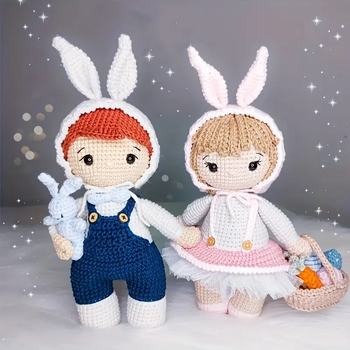 Σετ κλωστής για κροσέ κούκλες από ακρυλικό νήμα (semi-worsted, roving) – DIY με αγγλικό βίντεο οδηγό