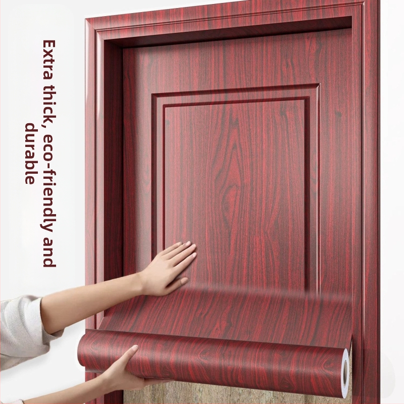 Samolepiaca na dvere – PVC dekoratívna nálepka na drevené dvere, 1 kus, stredomorský štýl, plochá nástenná nálepka