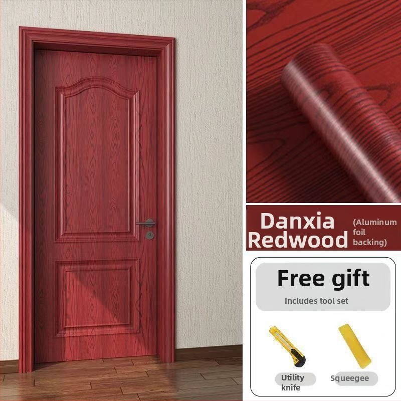 Samolepiaca na dvere – PVC dekoratívna nálepka na drevené dvere, 1 kus, stredomorský štýl, plochá nástenná nálepka