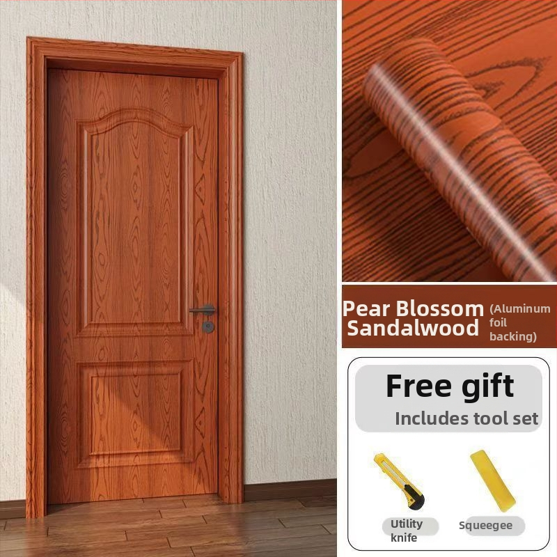 Samolepiaca na dvere – PVC dekoratívna nálepka na drevené dvere, 1 kus, stredomorský štýl, plochá nástenná nálepka