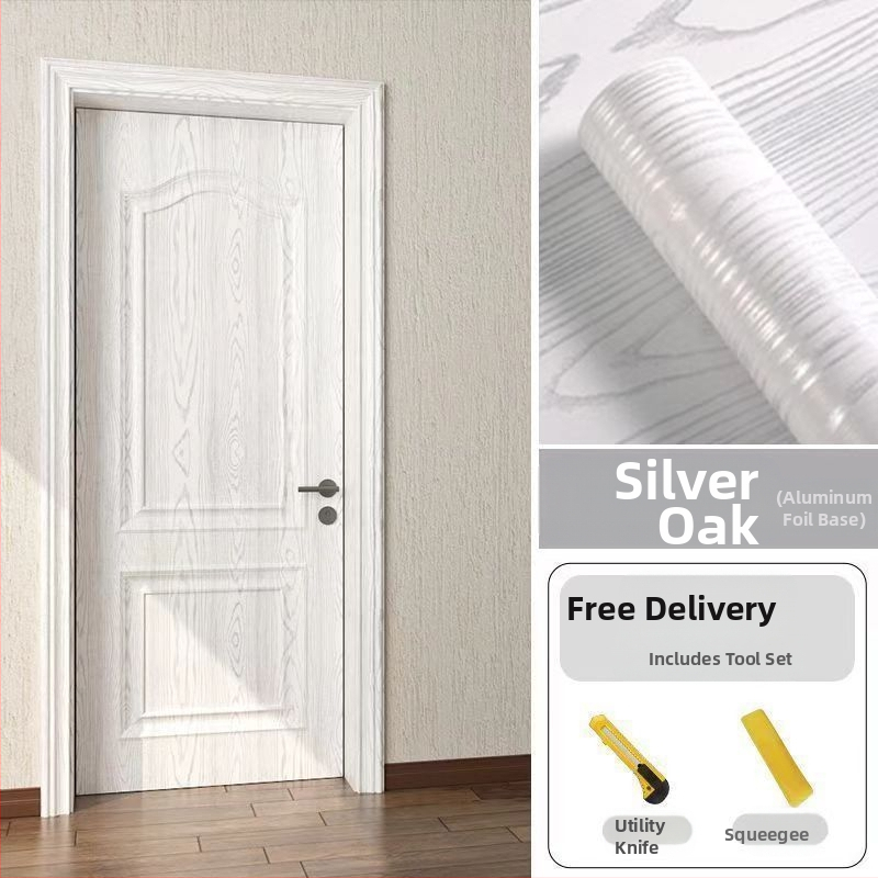 Samolepiaca na dvere – PVC dekoratívna nálepka na drevené dvere, 1 kus, stredomorský štýl, plochá nástenná nálepka