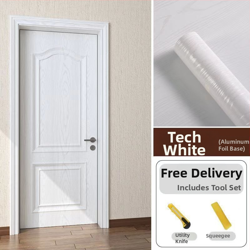 Samolepiaca na dvere – PVC dekoratívna nálepka na drevené dvere, 1 kus, stredomorský štýl, plochá nástenná nálepka