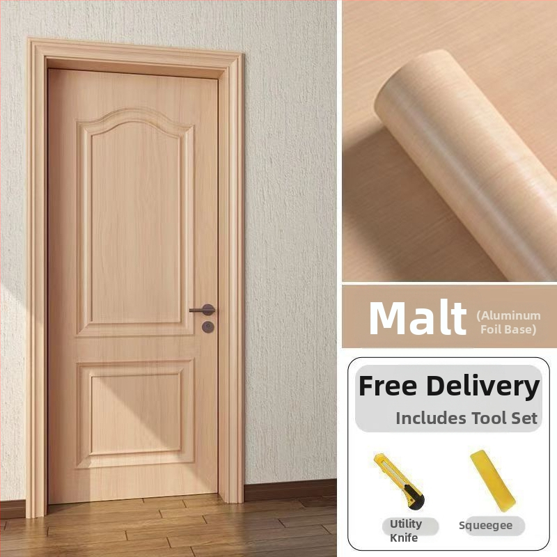 Samolepiaca na dvere – PVC dekoratívna nálepka na drevené dvere, 1 kus, stredomorský štýl, plochá nástenná nálepka