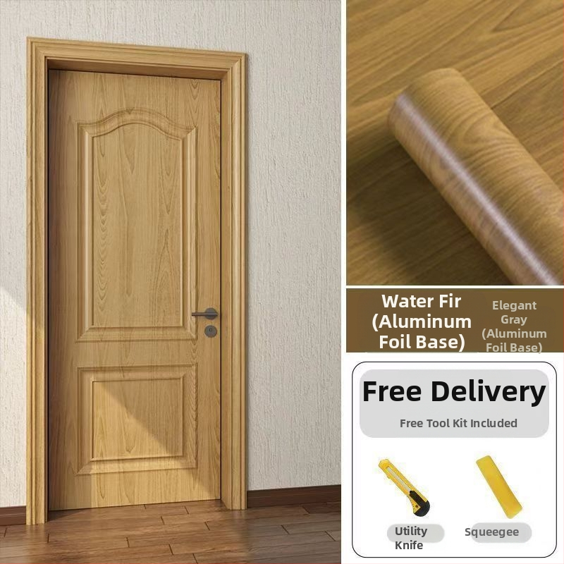 Samolepiaca na dvere – PVC dekoratívna nálepka na drevené dvere, 1 kus, stredomorský štýl, plochá nástenná nálepka