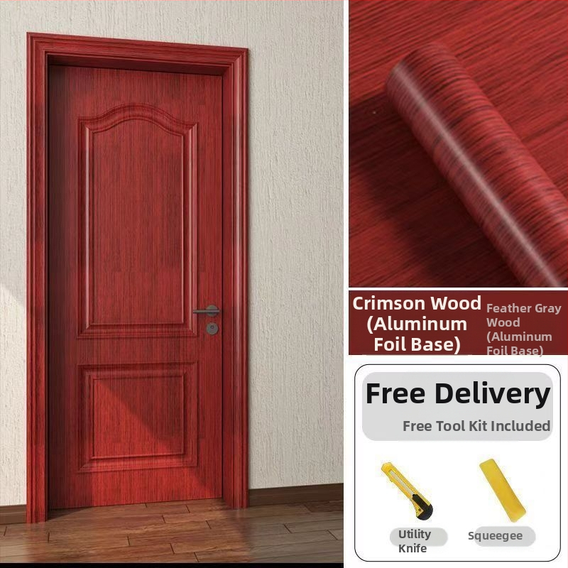 Samolepiaca na dvere – PVC dekoratívna nálepka na drevené dvere, 1 kus, stredomorský štýl, plochá nástenná nálepka