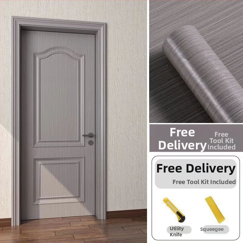 Samolepiaca na dvere – PVC dekoratívna nálepka na drevené dvere, 1 kus, stredomorský štýl, plochá nástenná nálepka