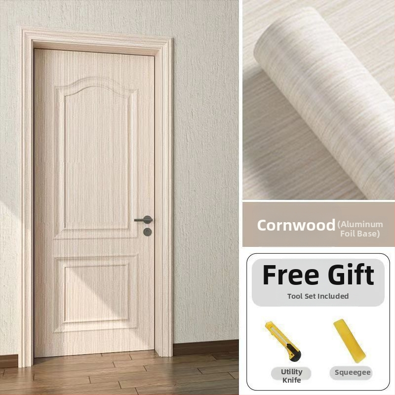 Samolepiaca na dvere – PVC dekoratívna nálepka na drevené dvere, 1 kus, stredomorský štýl, plochá nástenná nálepka