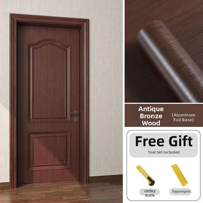 Samolepiaca na dvere – PVC dekoratívna nálepka na drevené dvere, 1 kus, stredomorský štýl, plochá nástenná nálepka