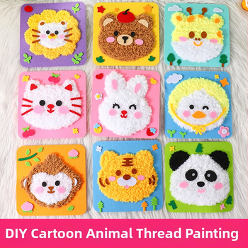 Rankų darbo DIY siuvimo rinkinys vaikams – audinys, animacinės mergaitės tema, edukacinis žaislas, amžius 4–6 metai