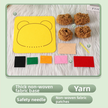 Rankų darbo DIY siuvimo rinkinys vaikams – audinys, animacinės mergaitės tema, edukacinis žaislas, amžius 4–6 metai