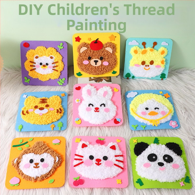 Rankų darbo DIY siuvimo rinkinys vaikams – audinys, animacinės mergaitės tema, edukacinis žaislas, amžius 4–6 metai