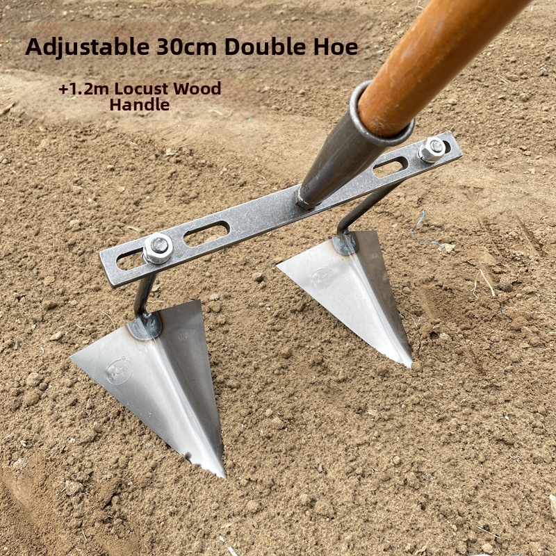Reguliuojama trikampė daržo kastuvė kanalo klojimui, kasimui, griovių formavimui ir dirvožemio atpalaidavimui – daugiafunkcis sodo įrankis su aštria paukščio snapo galva