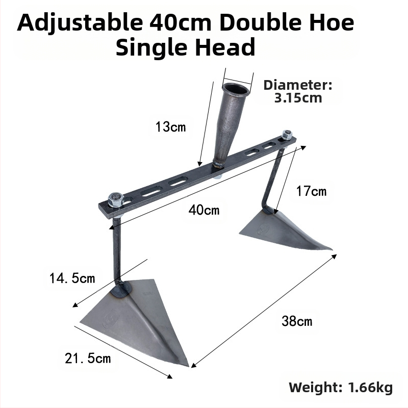 Reguliuojama trikampė daržo kastuvė kanalo klojimui, kasimui, griovių formavimui ir dirvožemio atpalaidavimui – daugiafunkcis sodo įrankis su aštria paukščio snapo galva
