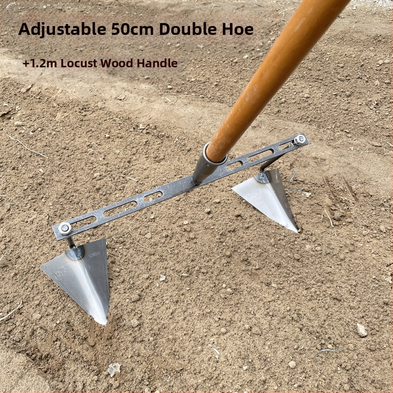 Reguliuojama trikampė daržo kastuvė kanalo klojimui, kasimui, griovių formavimui ir dirvožemio atpalaidavimui – daugiafunkcis sodo įrankis su aštria paukščio snapo galva