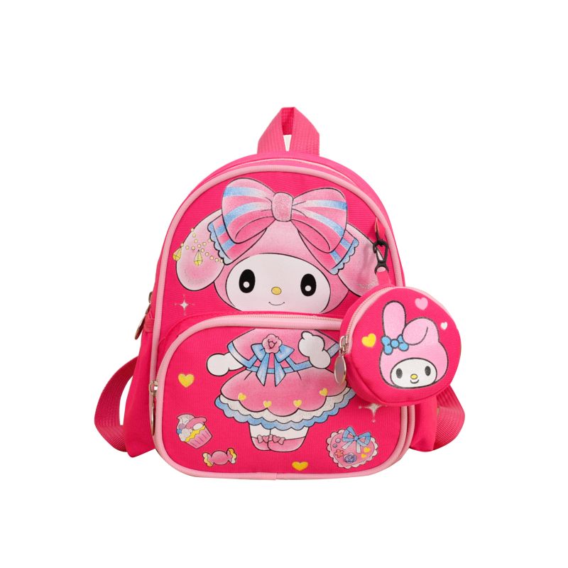 Bērnu dārziņa mugursoma – viegla un izturīga; Oxford audums; poliestera oderes iekšpuse; drukas dizains; izliekta plecu siksna